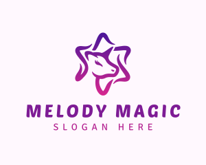 Magical Pony Unicorn Logo