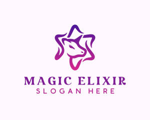 Magical Pony Unicorn logo design