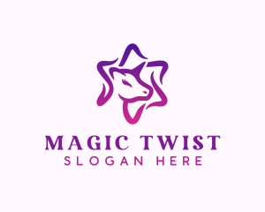 Magical Pony Unicorn logo design