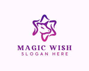 Magical Pony Unicorn logo design