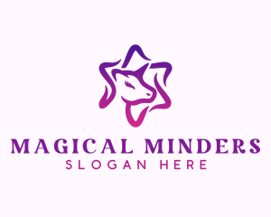 Magical Pony Unicorn logo design