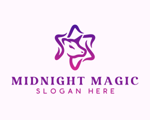 Magical Pony Unicorn logo design