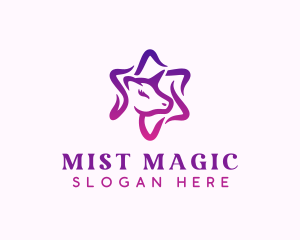 Magical Pony Unicorn logo design