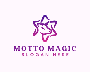 Magical Pony Unicorn logo design