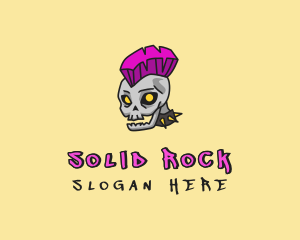 Punk Rock Skull logo design