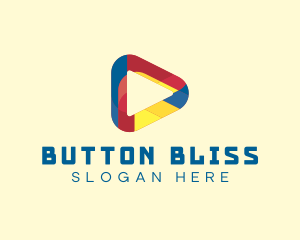 Play Button App logo design