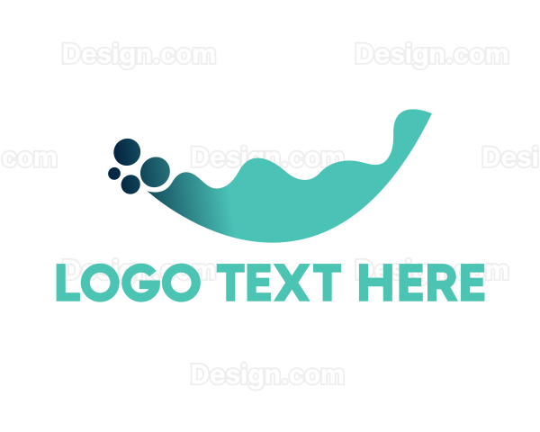 Liquid Water Bubbles Logo