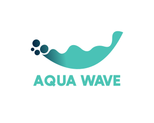 Liquid Water Bubbles logo design