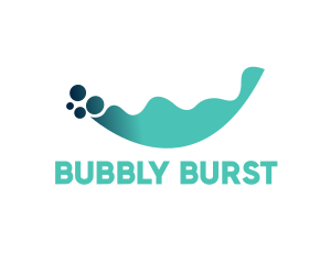 Liquid Water Bubbles logo design