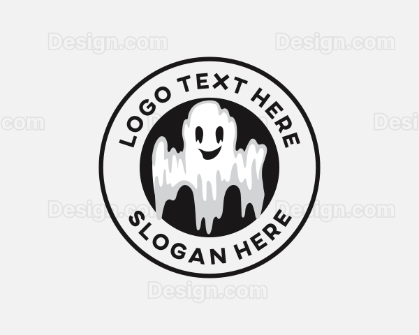 Scary Halloween Ghost Logo