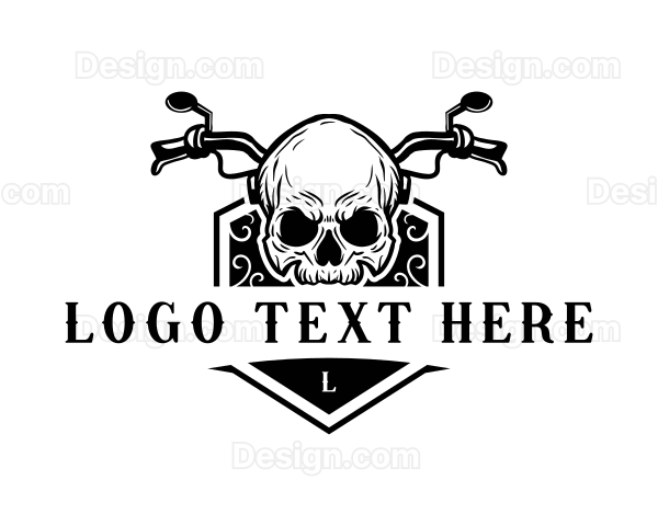 Skull Cranium Biker Logo