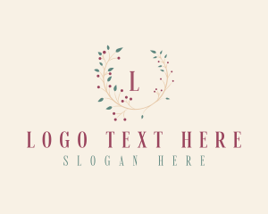 Elegant Floral Wreath Logo