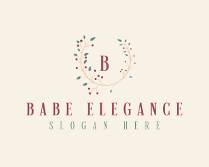 Elegant Floral Wreath logo design