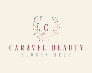 Elegant Floral Wreath logo design