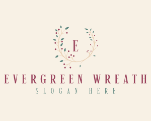 Elegant Floral Wreath logo design