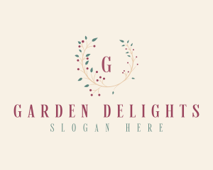 Elegant Floral Wreath logo design