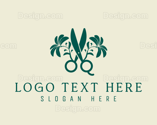 Floral Beauty Scissors Logo