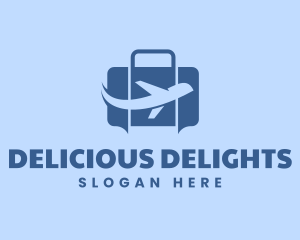 Airplane Luggage Travel Logistics Logo