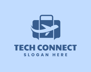 Airplane Luggage Travel Logistics Logo