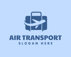 Airplane Luggage Travel Logistics logo design