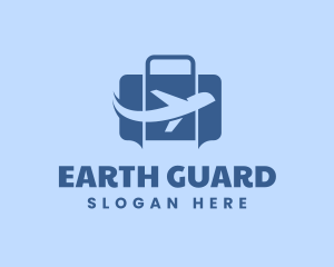 Airplane Luggage Travel Logistics logo