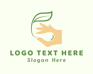 Leaf Farmer Hand logo