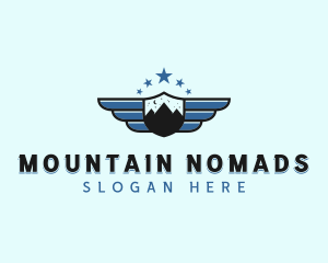 Stars Mountain Wings  logo design