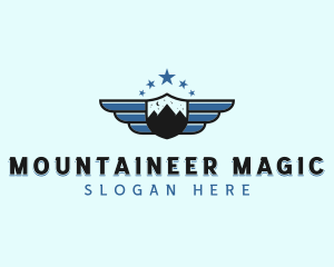 Stars Mountain Wings  logo design