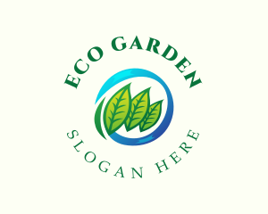 Botanical Landscaping Leaves logo design