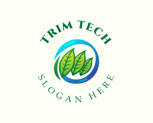 Botanical Landscaping Leaves logo design