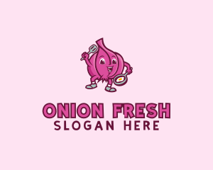 Cooking Onion Cartoon logo design