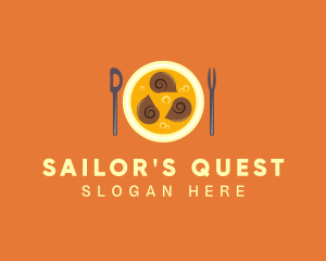 Escargot Seafood Restaurant logo design