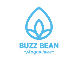 Water Flower Drop logo design