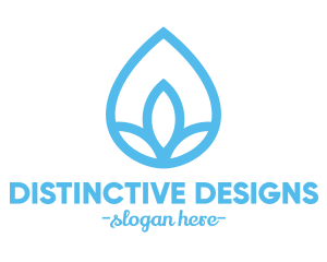 Water Flower Drop logo design