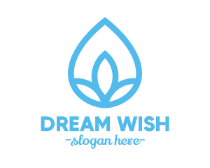 Water Flower Drop logo design