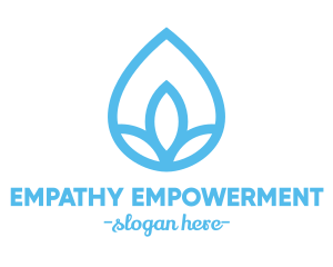 Water Flower Drop logo design