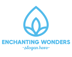 Water Flower Drop logo design