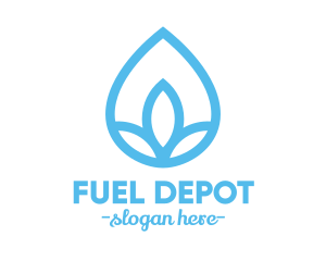 Water Flower Drop logo design