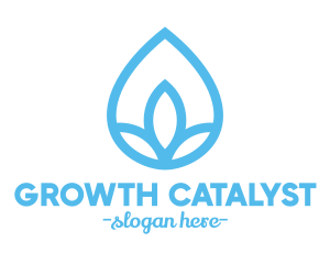 Water Flower Drop logo design