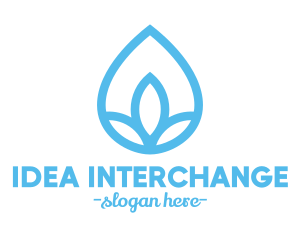 Water Flower Drop logo design