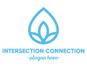 Water Flower Drop logo design