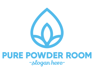 Water Flower Drop logo design