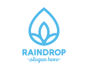 Water Flower Drop logo