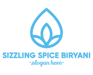 Water Flower Drop logo design