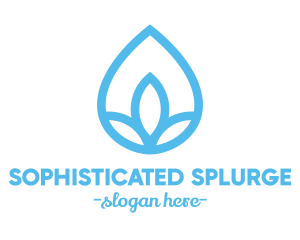 Water Flower Drop logo design