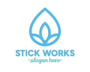 Water Flower Drop logo design