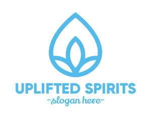 Water Flower Drop logo design