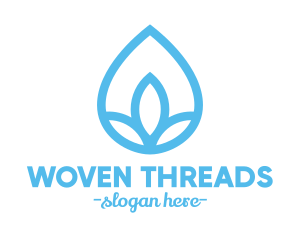 Water Flower Drop logo design