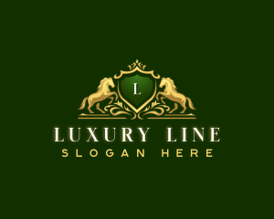 Luxury Stallion Crest logo design