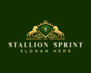 Luxury Stallion Crest logo design